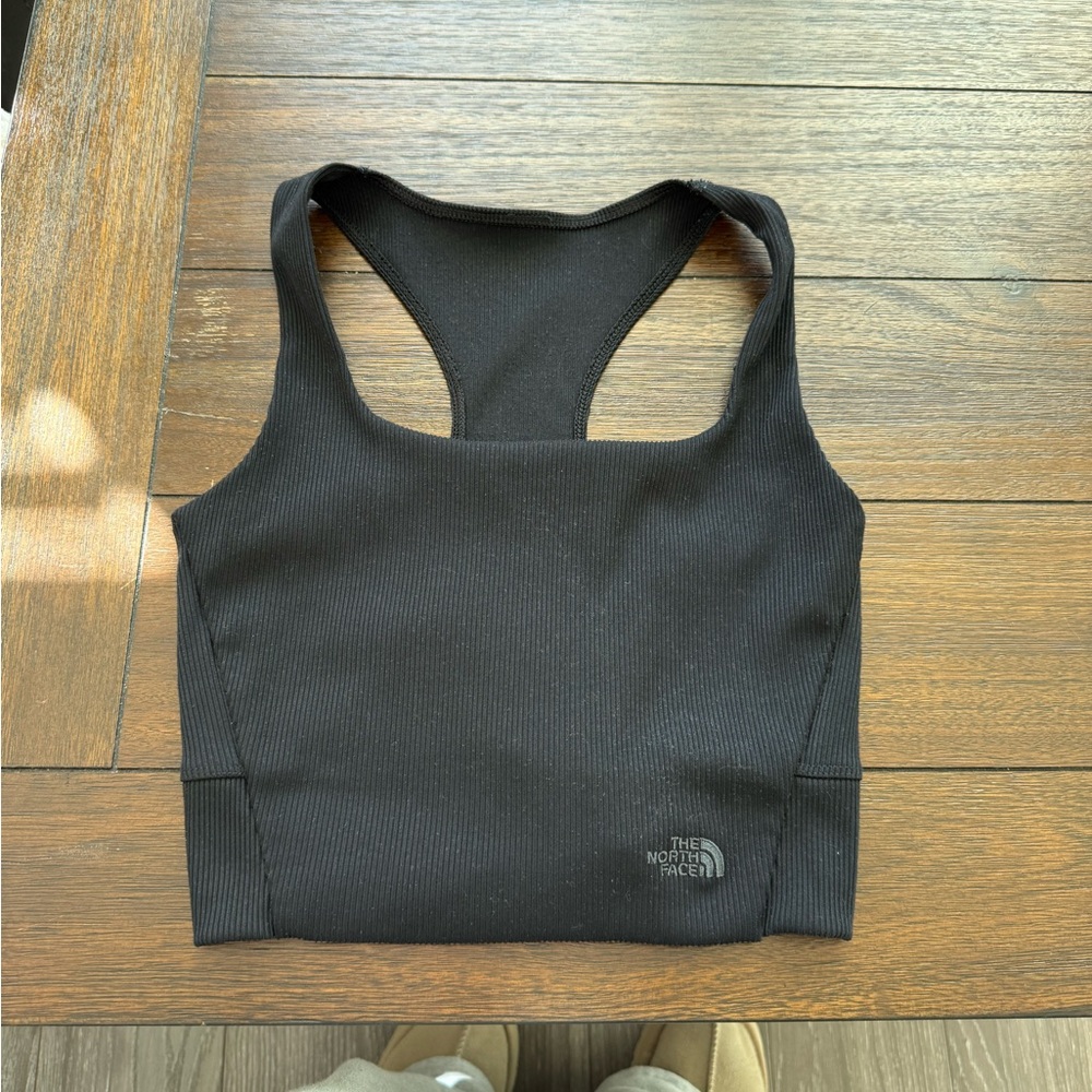 North face black ribbed tank top
